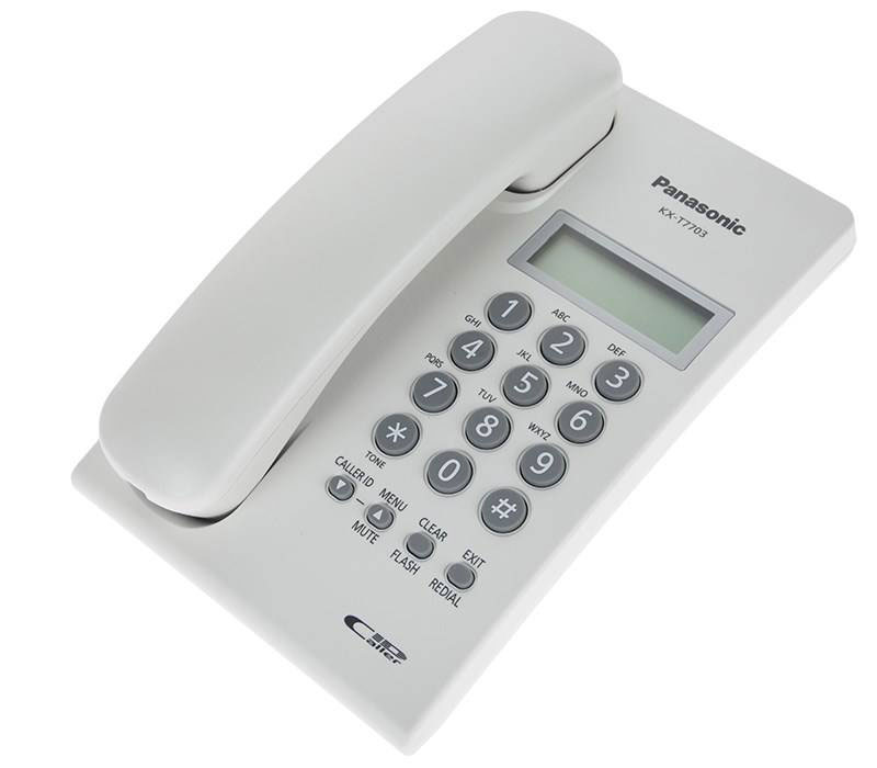 گوشی تلفن رومیزی پاناسونیک مدل Panasonic-KX-T7703X | سفید