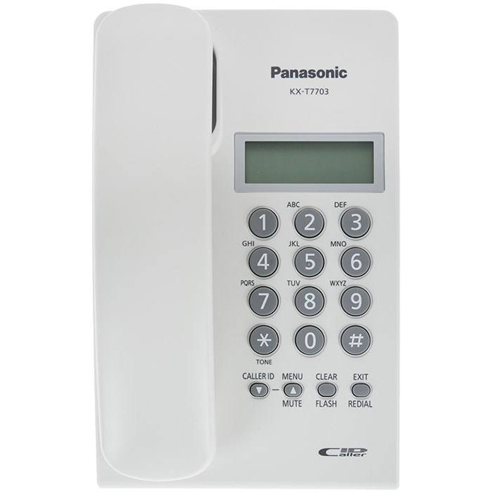 گوشی تلفن رومیزی پاناسونیک مدل Panasonic-KX-T7703X | سفید