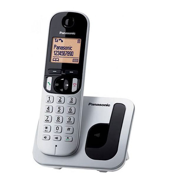 گوشی تلفن بی‌سیم پاناسونیک مدل Panasonic-KX-TGC210 | نقره ای