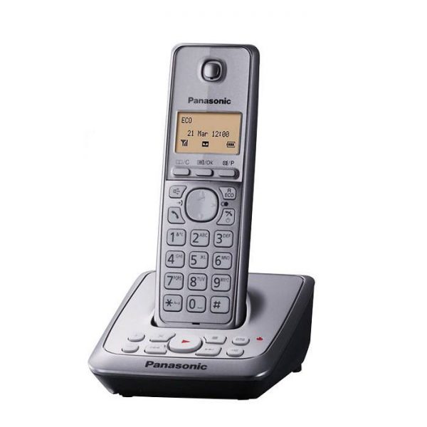 گوشی تلفن بی‌سیم پاناسونیک مدل Panasonic-KX-TG2721 رنگ نقره ای