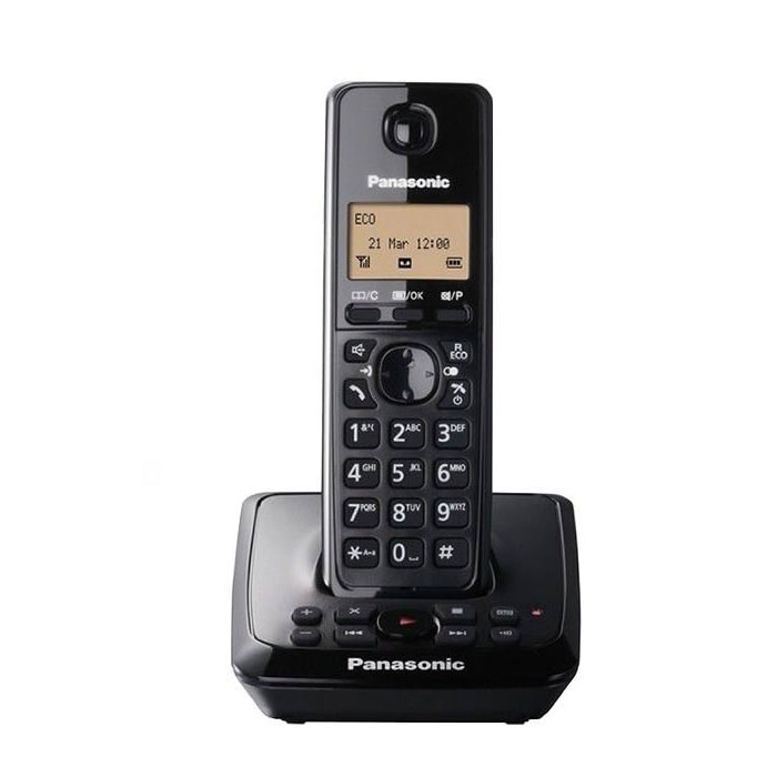 گوشی تلفن بی‌سیم پاناسونیک مدل Panasonic-KX-TG2721 رنگ مشکی